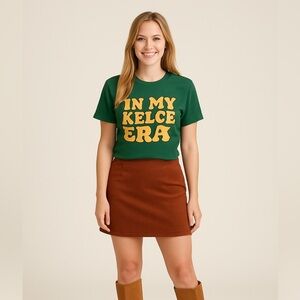 Rare Green 'In My Kelce Era' Taylor Swift & Travis Kelce T-Shirt Size Large Tee